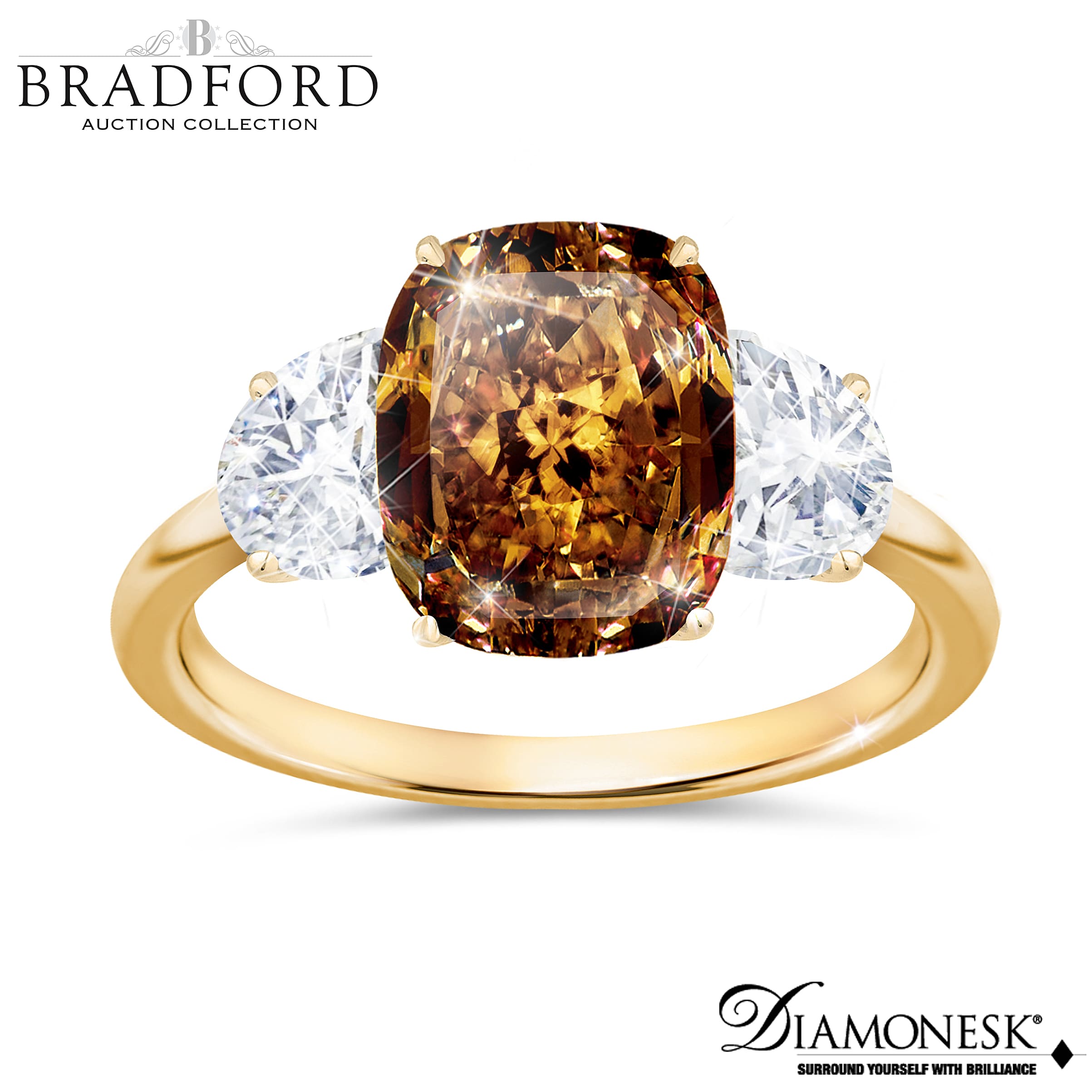 Golden Glamour Diamonesk Ring